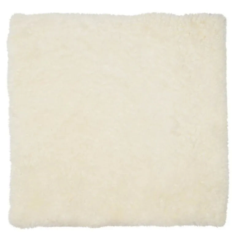 Sitteunderlag new zealand kort ull 40x40 cm white