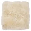 Sitteunderlag new zealand saueskinn lang ull 40x40 cm linen