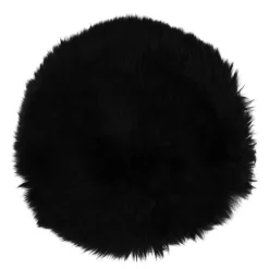 Sitteunderlag new zealand saueskinn lang ull 34 cm black
