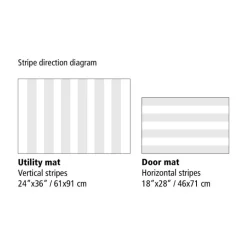 Skinny Stripe dørmatte 46x71 cm steel