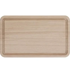 Skjærebrett i tre m/rand 40x24 cm eik