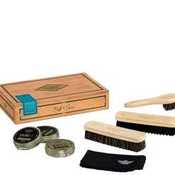 Skopleieset 7 deler i etui brun