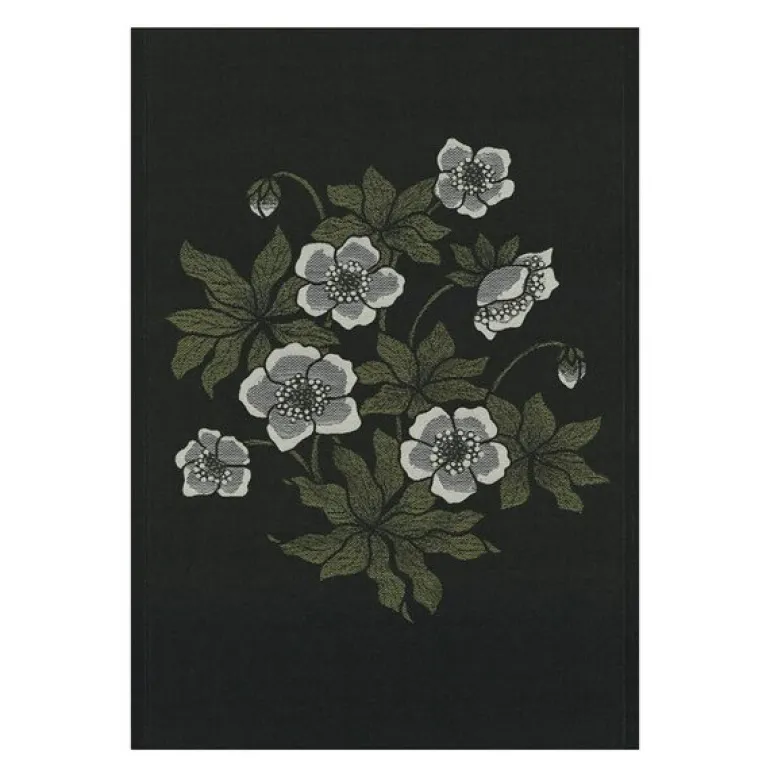 Skumringsblomst håndkle 48x70 cm grønn
