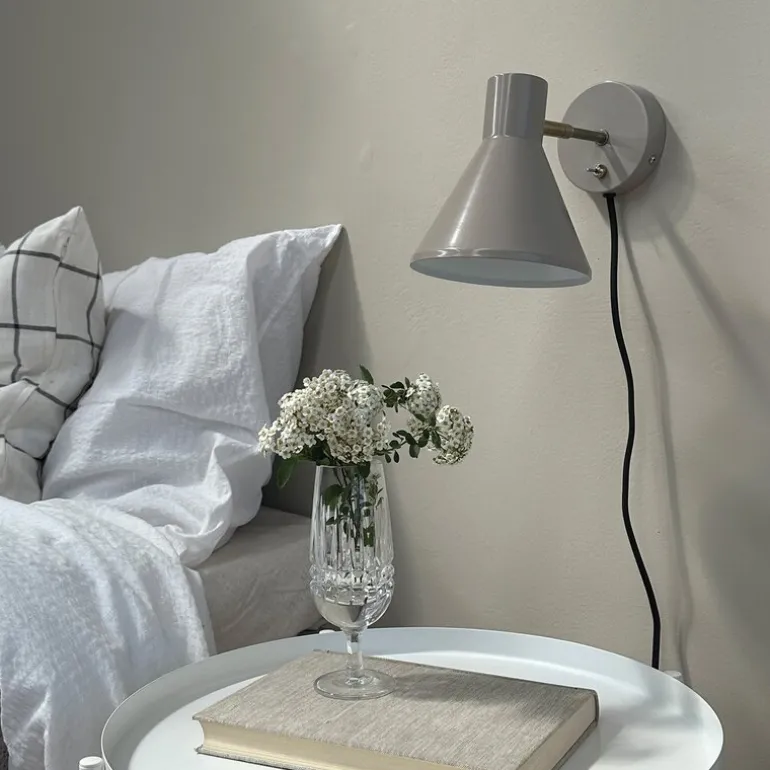 Sleep vegglampe 17 cm beige