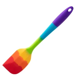 Slikkepott silikon 27 cm regnbuefarget