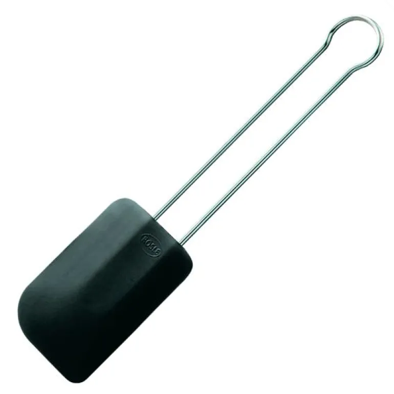 Slikkepott 32x7,5 cm stål/silikon svart