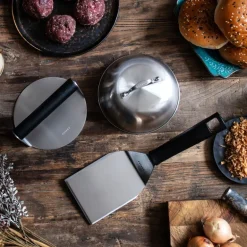 Smash burgersett 3 deler svart/rustfri