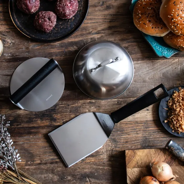 Smash burgersett 3 deler svart/rustfri