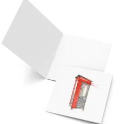 Små kunstkort telefonkiosk