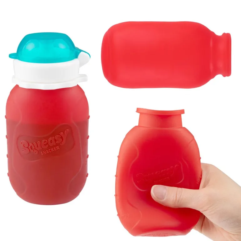 Snacker drikkeflaske/klemmepose 177 ml red