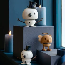 Snowman liten hvit/blå