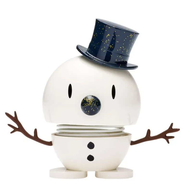 Snowman liten hvit/blå