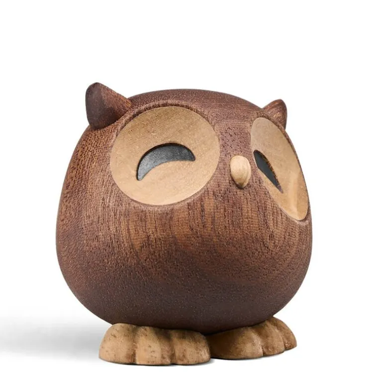 Sofia ugle trefigur 5 cm gummitre/sapele