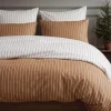 Soft sengesett 140x200 cm karamell/offwhite