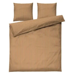 Soft sengesett 200x220 cm karamell/offwhite
