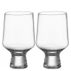 Solare glass på fot 40 cl 2 stk klar