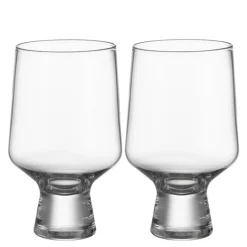 Solare glass på fot 40 cl 2 stk klar
