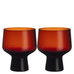 Solare glass på fot 29 cl 2 stk kobber