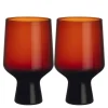 Solare glass på fot 40 cl 2 stk kobber