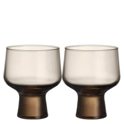 Solare glass på fot 29 cl 2 stk lin