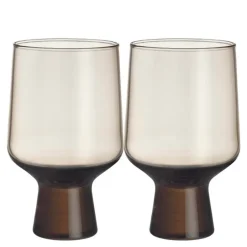 Solare glass på fot 40 cl 2 stk lin