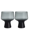 Solare glass på fot 29 cl 2 stk stålgrå