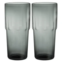 Solare høyt glass 39 cl 2 stk stålgrå