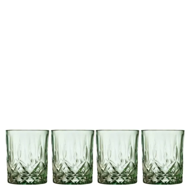 Sorrento whiskyglass 32 cl 4 stk grønn