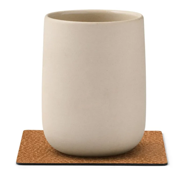Square Hippo glassbrikke 10x10 cm natur