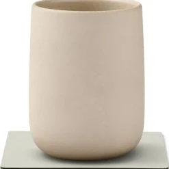 Square Nupo glassbrikke 10x10 cm linen