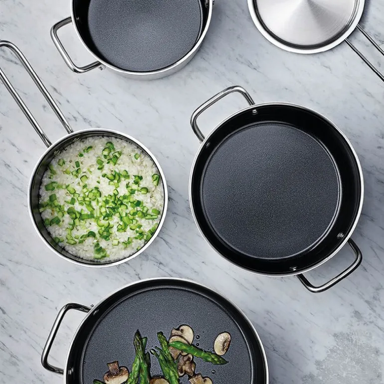 Stainless Steel grytesett 3 deler keramisk Slip-Let® belegg
