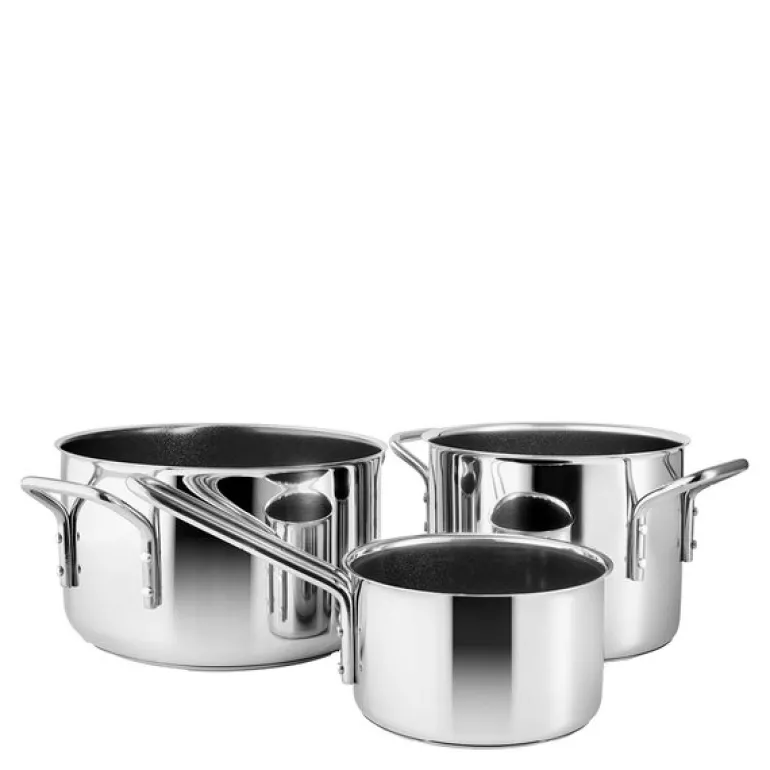 Stainless Steel grytesett 3 deler keramisk Slip-Let® belegg
