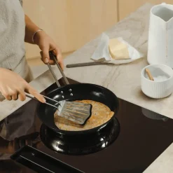 Stainless Steel stekepanne 24 cm keramisk Slip-Let® belegg