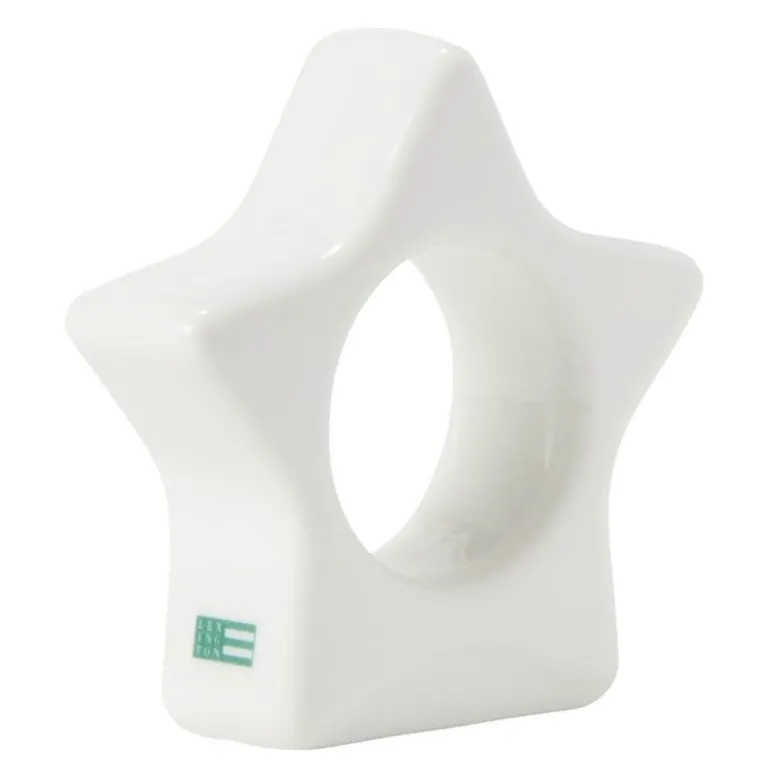 Star serviettring 8x8 cm hvit