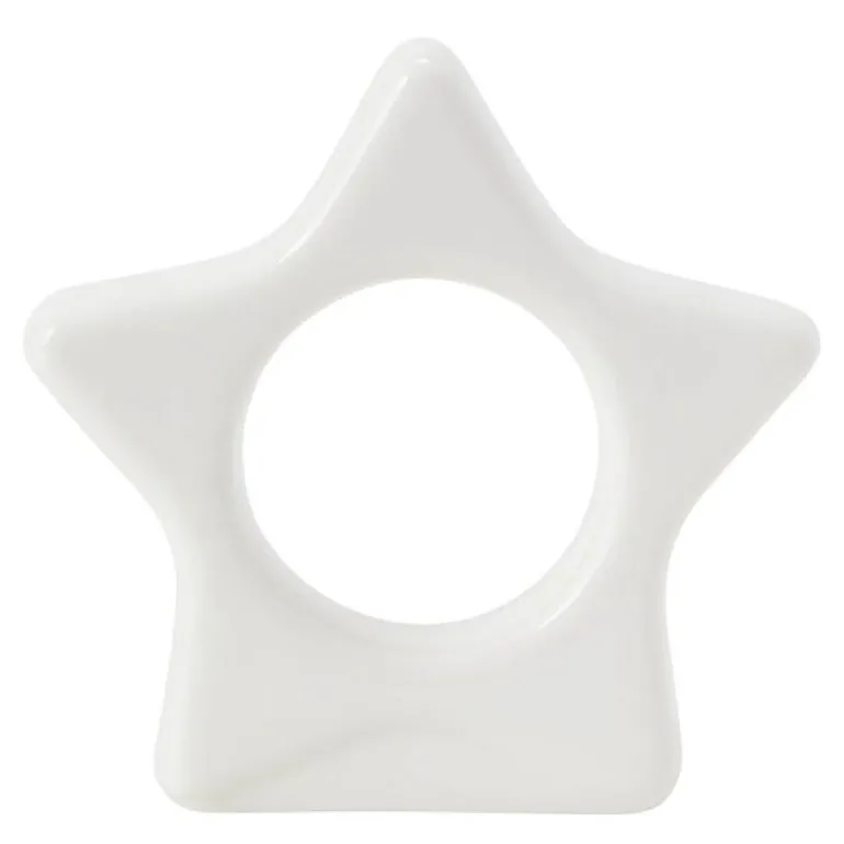 Star serviettring 8x8 cm hvit