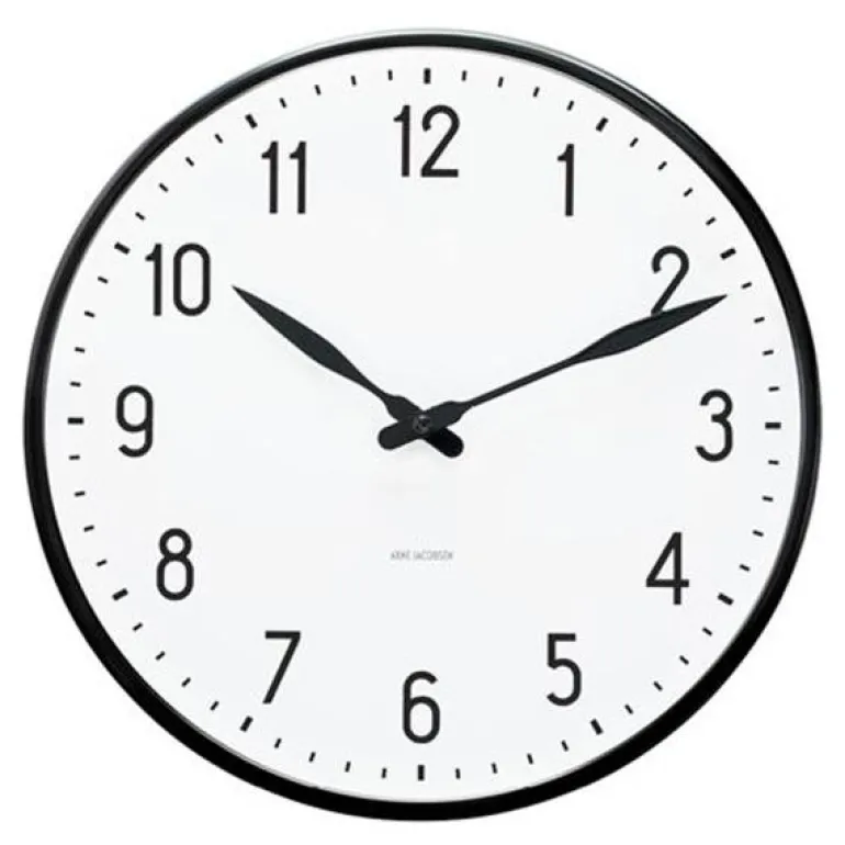 Station veggur 21 cm hvit/svart