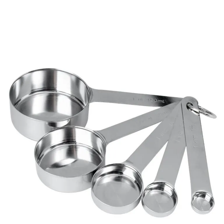 Steel Essential måleskje 5 deler børstet stål