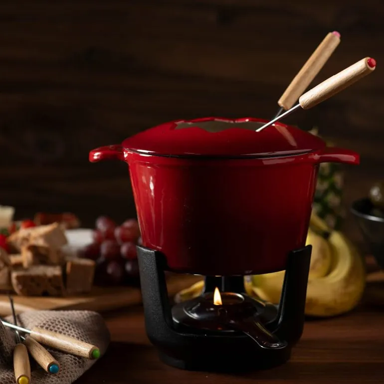 Stenfors fondue sett 1,53L rød/multi