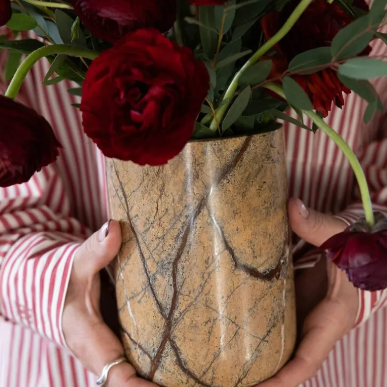 Sten vinkjøler 28x17 cm brun