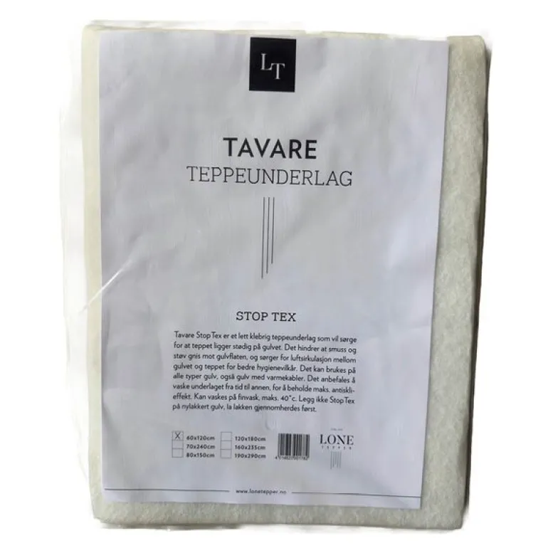 Stop-Tex filt teppeunderlag 60x120 cm