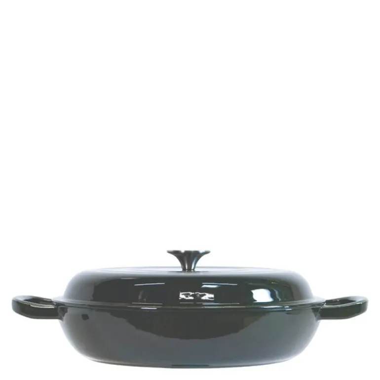 Støpejern sautépanne med lokk 3,5L 30,5 cm
