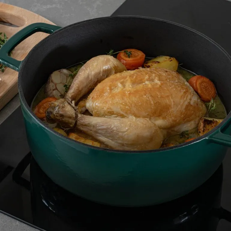Støpejernsgryte 28 cm 5,3L holly green