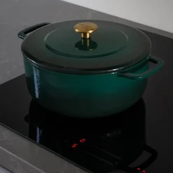 Støpejernsgryte 24 cm 3,8L holly green