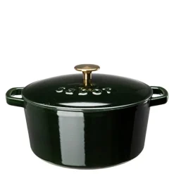 Støpejernsgryte 24 cm 4,4L mørkegrønn