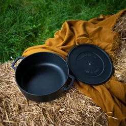 Støpejernsgryte 28 cm 5,3L svart