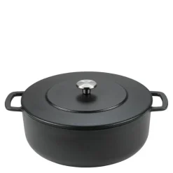 Støpejernsgryte 28 cm 5,3L svart