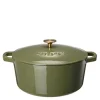 Støpejernsgryte 6,7L olive