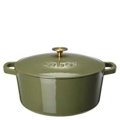 Støpejernsgryte 6,7L olive