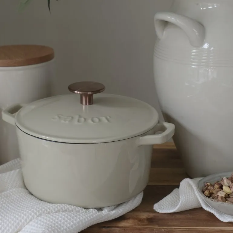 Støpejernsgryte 2L warm grey