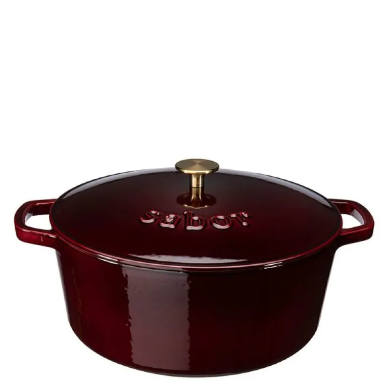 Støpejernsgryte 6,7 L zinfandel brass